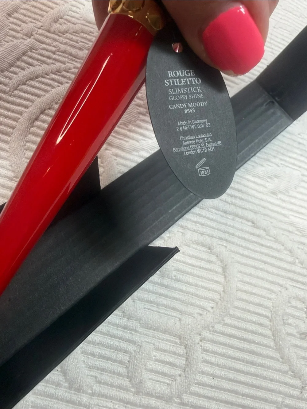Christian Louboutin Rouge Stiletto Slimstick Candy Moody Glossy Shine Lipstick